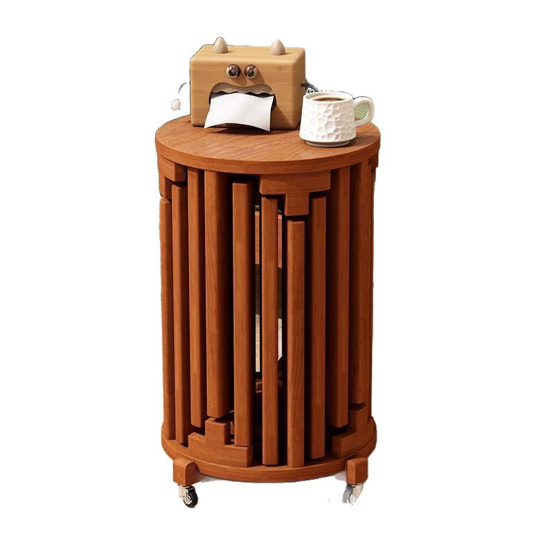 Stackable stool six-in-one solid wood stacking round stool for home spare dining table stacking wooden stool dining stool