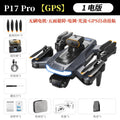 p17 drone with auto-return, brushless motor, obstacle avoidance, remote control aircraft, hd aerial photography, and optical flow positioning quadcopter