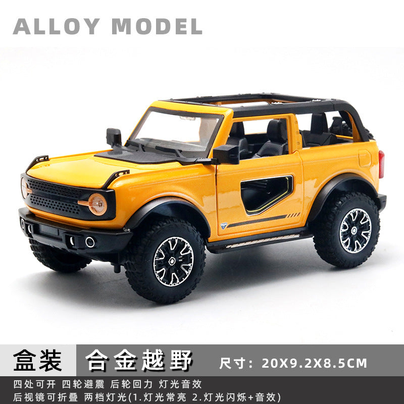 Large jeep wrangler alloy artificial 1:24 model bugatti lambo car kids toy men's gift ornaments