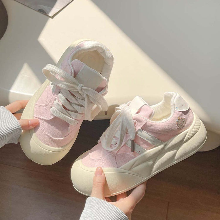 Dopamine platform loafers - women's 2026 autumn new arrivals: trendy, versatile, and unique white sneakers