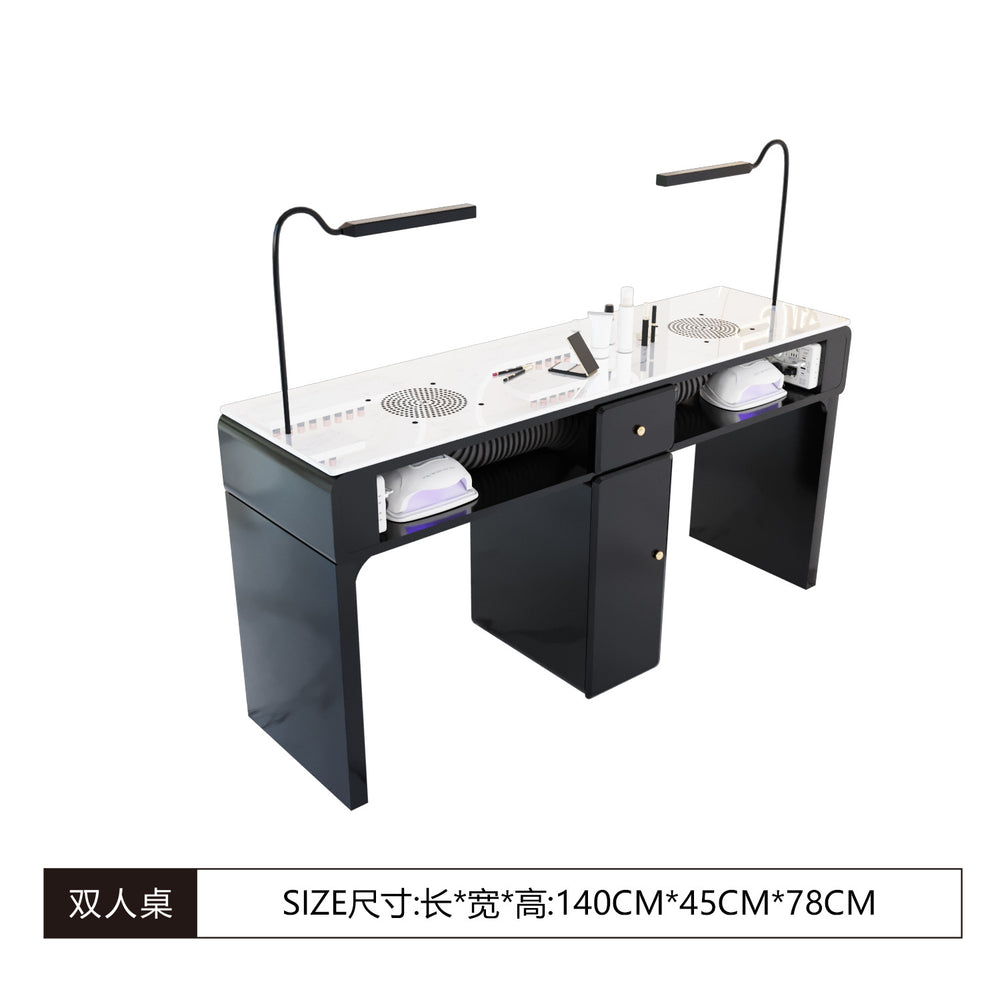 Manufacturer's new casual mesh back chair with marble tabletop single and double multi-functional manicure table table and chair suit