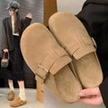 Versatile and stylish birkenstock-style mules with a closed-toe design, perfect for women's casual wear. new trendy slip-on birkenstocks for autumn 2025, available wholesale