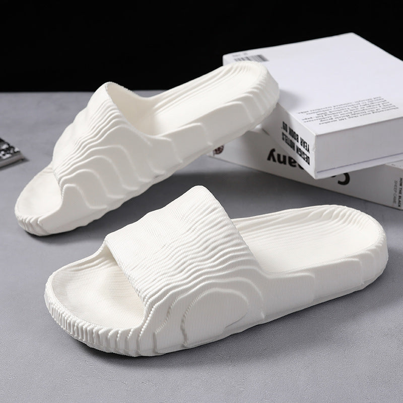 Summernew arrivaltrendy flip-flops kanye stepped on shit slippers plus sizek-stylefashionthick soleeasiest for matchcouple slippers