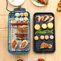 Electric rotisserie grill for home use - multifunctional bbq grill pan, korean style smokeless grill plate, bbq grill, rotating electric grill pan