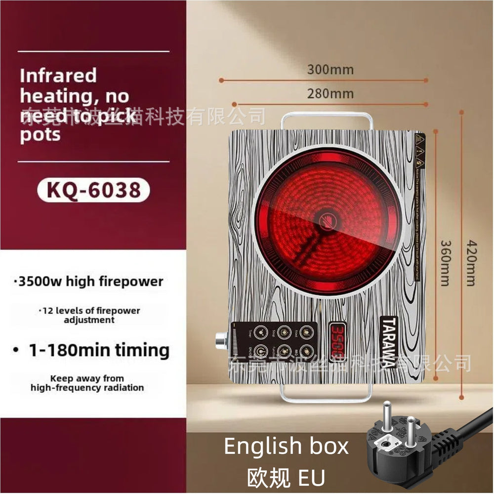 Commercial cross-border electric ceramic stove 3500 high-power multi-function european standard 220v electric heating light wave oven induction cooker manufacturer