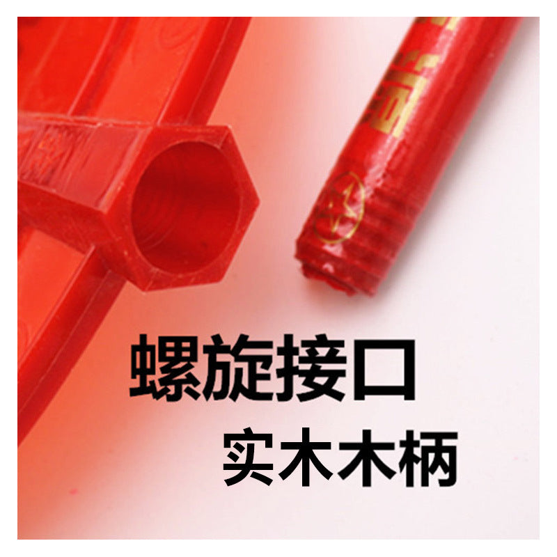 Shuanglong open wire hard hair plastic broom single household sanitation sweeping water outdoor broom head wholesale school factory