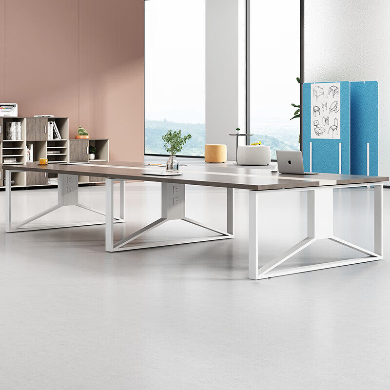 Saint-li conference table and chair set - long table office desk for business reception and negotiations, available in small and large sizes