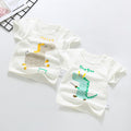 Wholesale baby short-sleeve t-shirts: 100% cotton crew neck printed tops for boys and girls - summer a-grade base layers