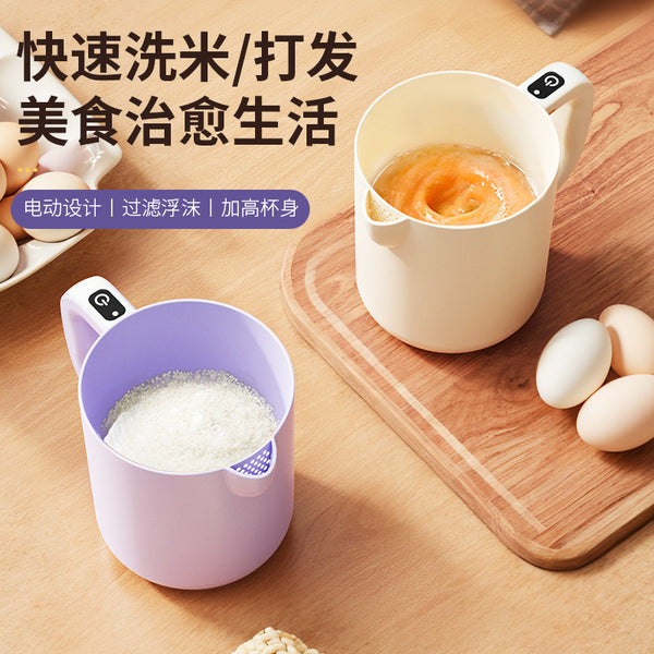 Cross-border new household small filter multi-function electric egg whisk egg machine rice washing rice mixer hair whisk