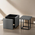 Minimalist modern metal 5-in-1 cube stool: multifunctional storage shoe bench for home and kids