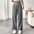 Ready-to-ship european and american style  commute-friendly, slimming, spring/summer high-waisted wide-leg pants - versatile casual suit pants/trousers