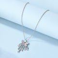 Wholesale unique necklace designs: european & american cross-border autumn/winter jewelry, women's diamond-accented light luxury korean-style ins sweater necklace