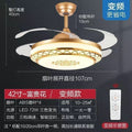 Invisible voice control fan light ceiling fan light bluetooth speaker led electric fan light fan chandelier restaurant ceiling fan light