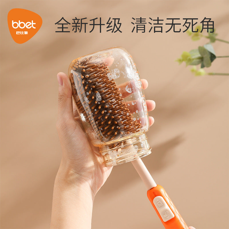 Silicone bottle brush baby pacifier brush straw brush rotate bottle brush cleaning brush cleaning brush suit