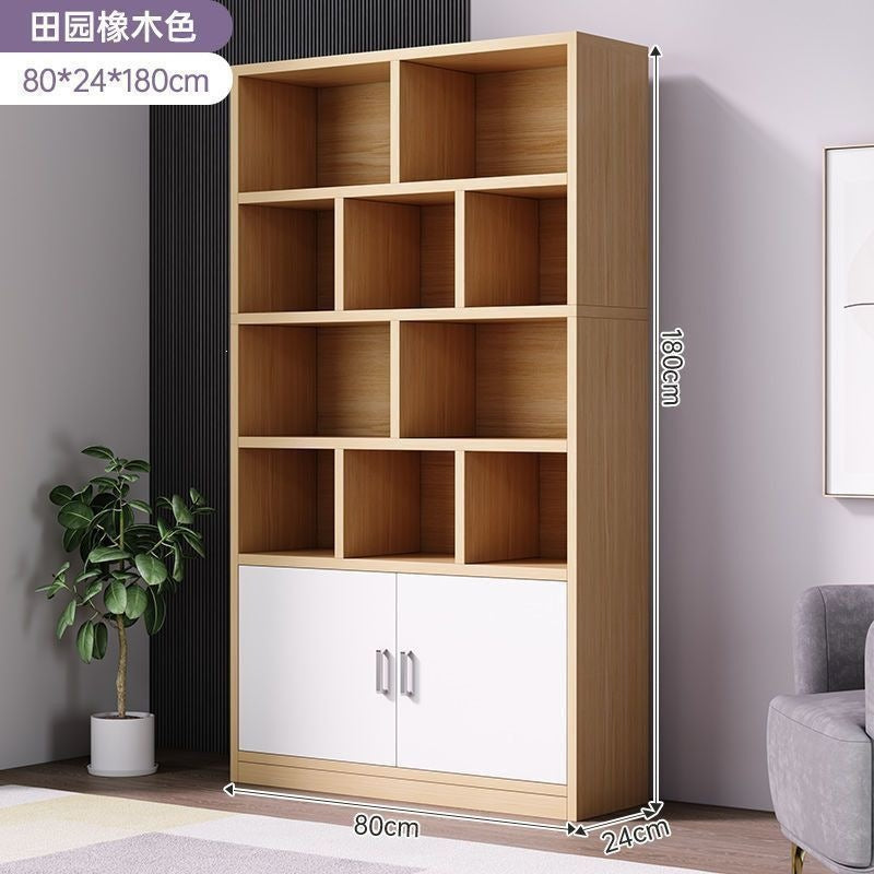 Bookshelf floor-standing storage rack living room for home wall-mounted storage cabinet storage cabinet office filing cabinet simple bookcase