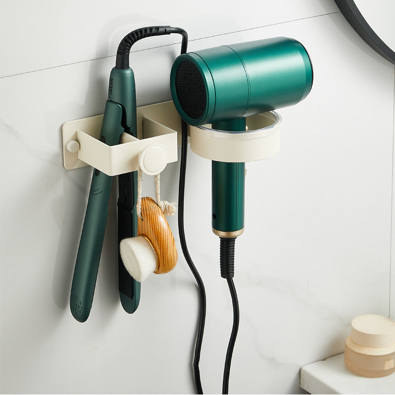 Cross-border no-punching hair dryer rack, hair straightener bracket, curling iron, hair tool storage rack, hair dryer hanger