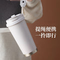 Accessible luxury lily of the valley coffee cup outdoor double drink thermos cup for boys and girls high value 316 stainless steel straw water cup