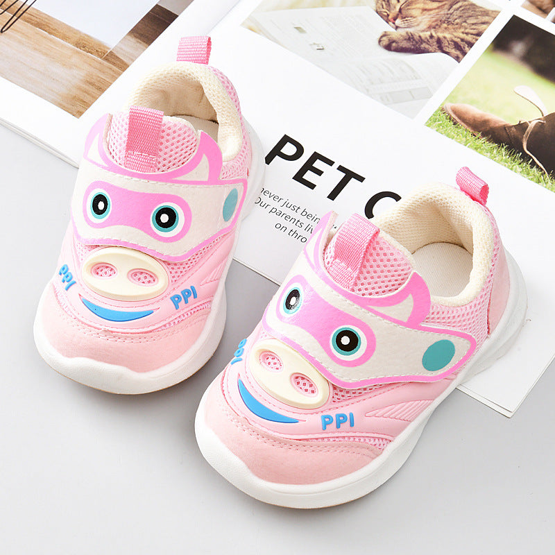 Kids' spring/autumn  collection: girls' breathable soft-soled baby shoes, boys' athletic shoes, and first walker shoes