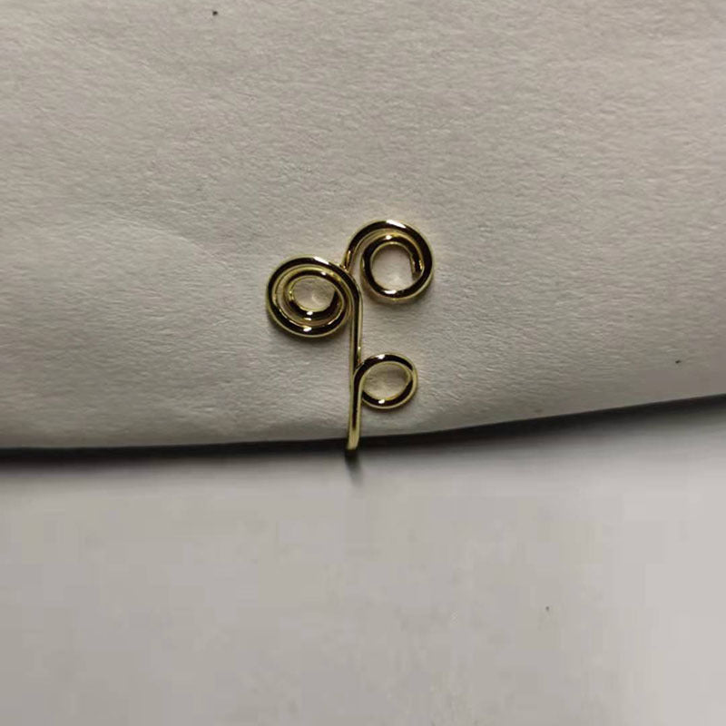 Fashion cross-border fake piercing nose nail set open u-shaped african non-piercing nose clip fake hole nose ring female trend
