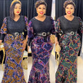 African plus size women's clothing  new european and american foreign trade  hot selling dress christmas party evening gown