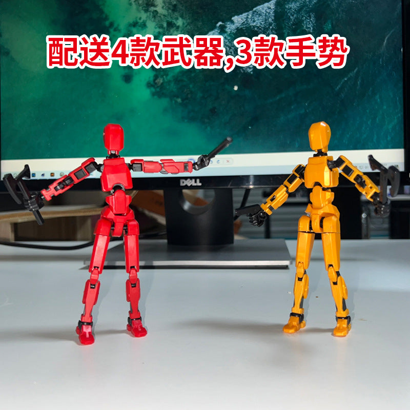 Cross-border lucky 13 multi-joint movable doll creative collage ornament puzzle building block decompression boy toy wholesale