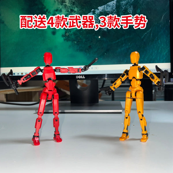 Cross-border lucky 13 multi-joint movable doll creative collage ornament puzzle building block decompression boy toy wholesale