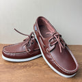Men's classic low-top leather boat shoes - lightweight, casual, stylish, handmade, comfortable, and slip-resistant driving shoes