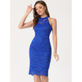 Amazon fashion sleeveless silmelegance silmdresssummernew arrivallacehalter skirt