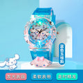 Kids' cartoon sanrio kuromi luminous electronic watch - girls' digital & analog quartz watch for elementary and middle school students