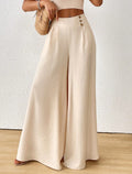 independent station new arrival cross-border fashionelegance mid-waist wide-leg pants pants