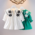 Girls' dress - autumn  collection: stylish and chic dresses for little girls. spring/autumn collection featuring doll collars and princess silhouettes. ready to ship!