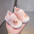 Bear autumn new arrival soft leather toddler shoes 01-2 years old girl beginner flats men baby anti-kick shoes