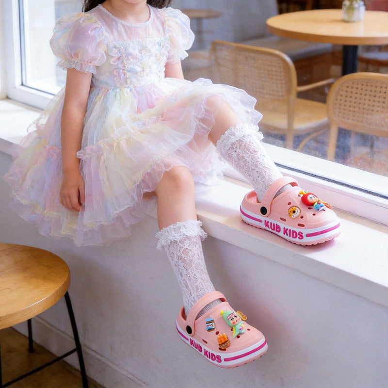 Kids slippers boys and girls summer baby clogs eva soft bottom indoor beach shoes children's sandals river tracing