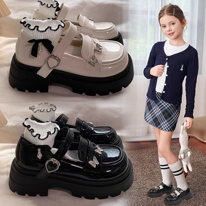 Girls' performance loafers - new spring/summer  collection - princess shoes for girls, versatile and stylish soft-soled loafers for mid-to-large children