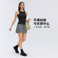 Modal comfortable sports tank top for women - summer, padded, slim fit, sleeveless yoga top d26035