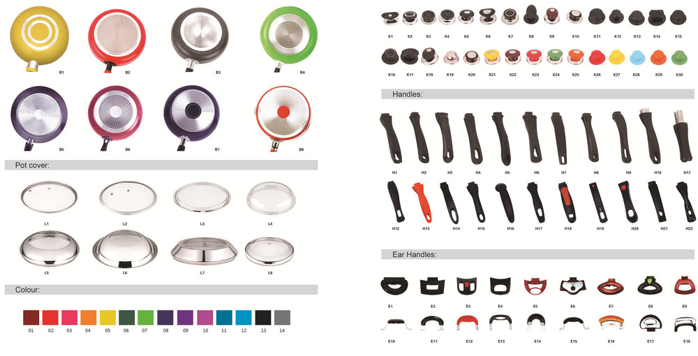 Lanye manufacturer pots and accessories reissue pot lids, cover beads, handles and other accessories