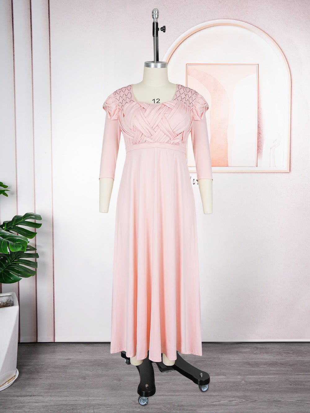hot diamond fashiondress african export  plus size women's clothing fashion bridesmaid dress