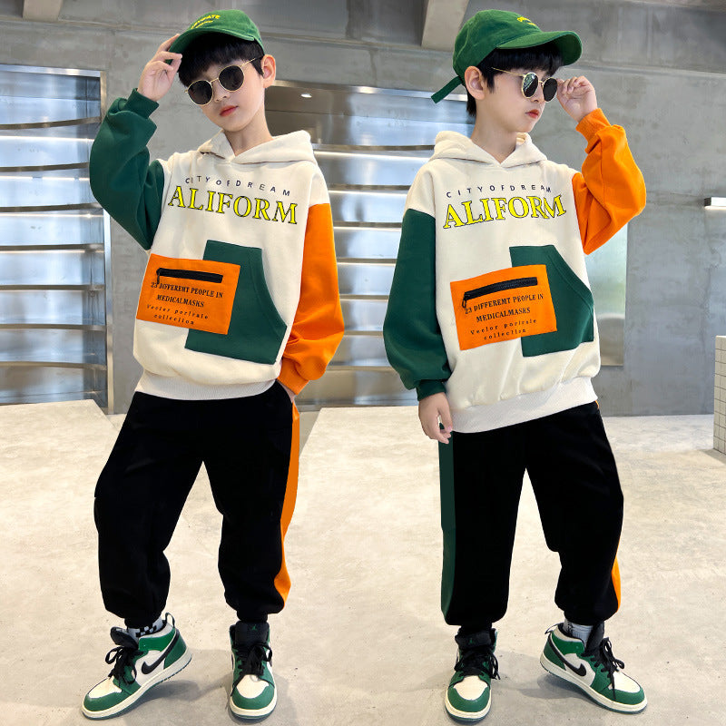 Children's clothing boys spring & fall clothing western style suitnew arrivewangwang western style boy spring handsome youthsweatshirt trendy