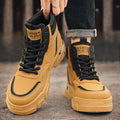 High-top men's boots: new autumn 2025 collection - workwear style, outdoor hiking, spring labor protection, construction site boots, martin boots for students