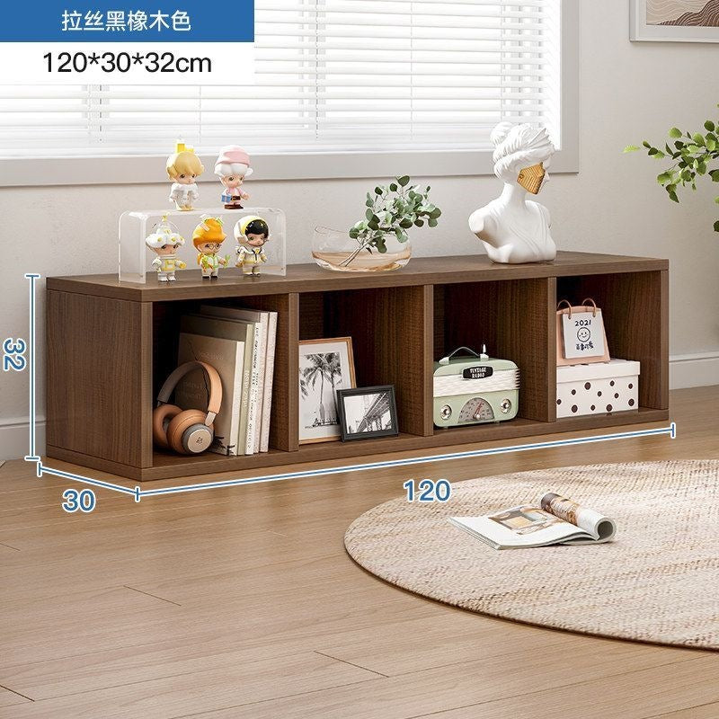 Balcony bay window storage cabinet storage rack cabinet storage cabinet plaid cabinet floor-standing single-layer low cabinet bookshelf for home bookcase