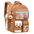2026 new labubu backpack for girls, elementary school students grades 1-6, boys' lightweight kids' backpack, spine protection, and weight reduction