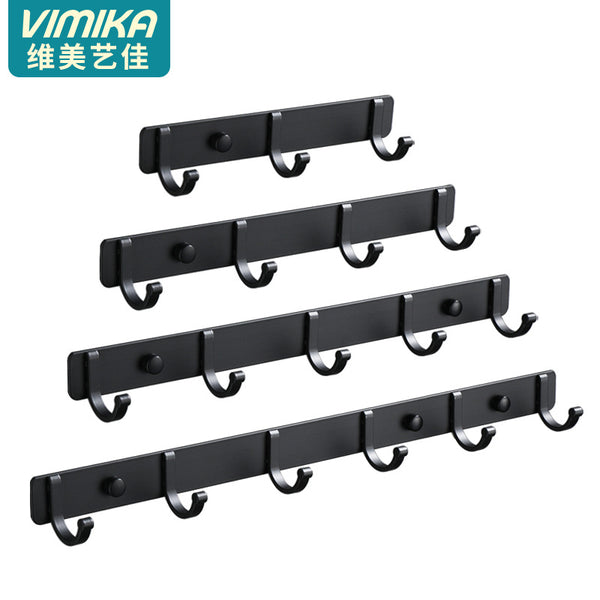 Vimeijia, non-punching space aluminum coat hook, bathroom bathroom wall row hook, clothes hat hook