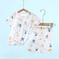 Baby short-sleeve set - summer lightweight cartoon newborn pure cotton kids summer shorts infant clothes spring/summer outfit