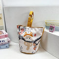 Kids hand-held lunch bag cute forest style lightweight work satchel bag for mothers to travel large capacity canvas bucket bag