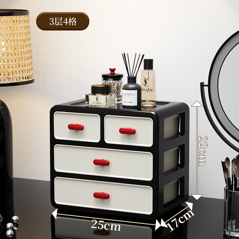 Friendly antique cosmetics storage box desktop dresser drawer type household bedroom sundries storage box