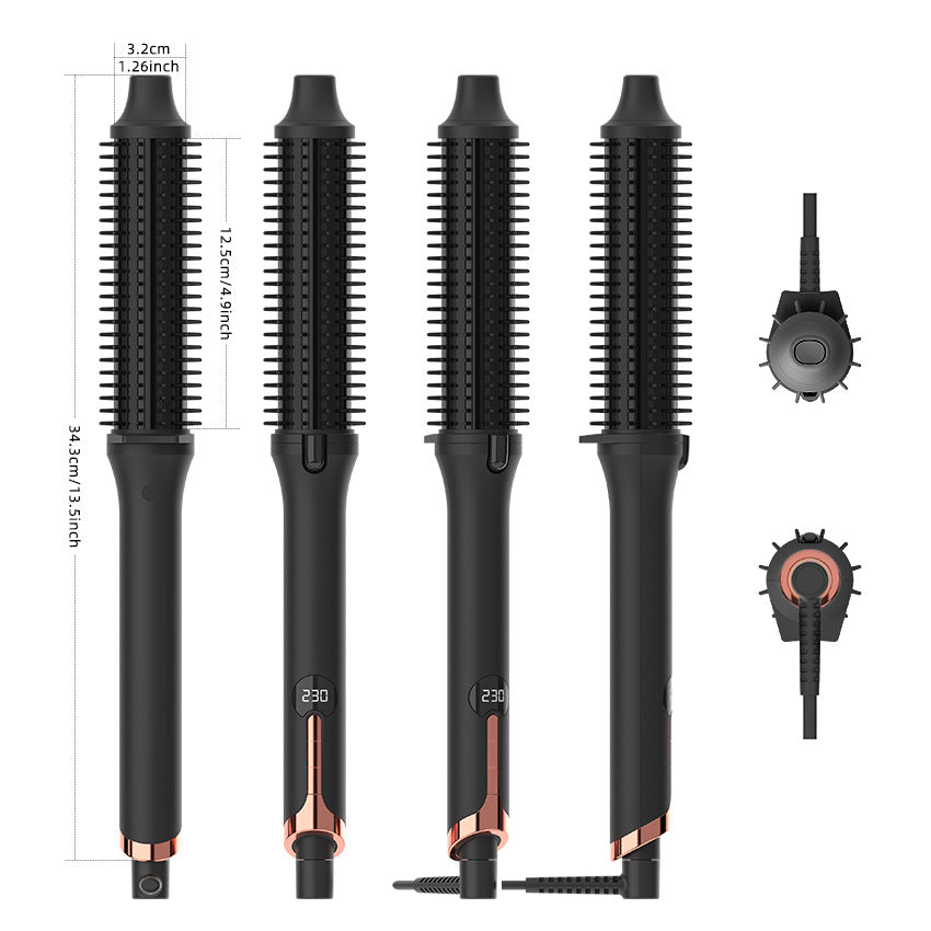 Cross-border new curling iron styling comb, negative ion hair straightener, three-in-one multi-functional dual-purpose curling iron, electric heating comb
