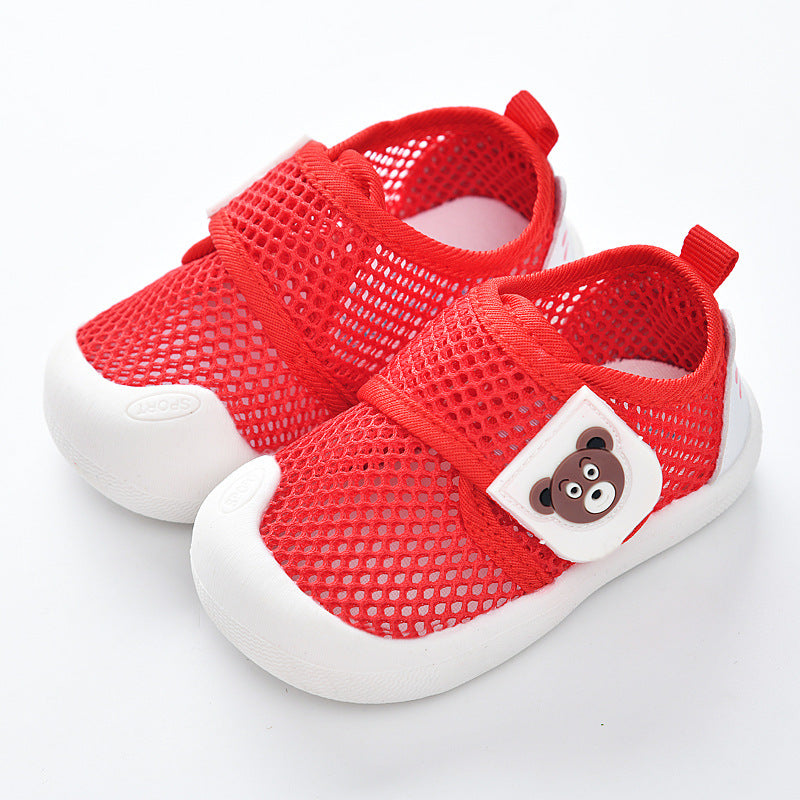 Baby sandals for boys, summer first walker shoes, 0-1-2 years old infant anti-slip soft sole mesh shoes for babies and toddlers, baby girl shoes