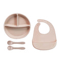 Kids' meal set: food-grade silicone utensils, baby bib, and fork & spoon - bestselling baby dining essentials (3-piece set)