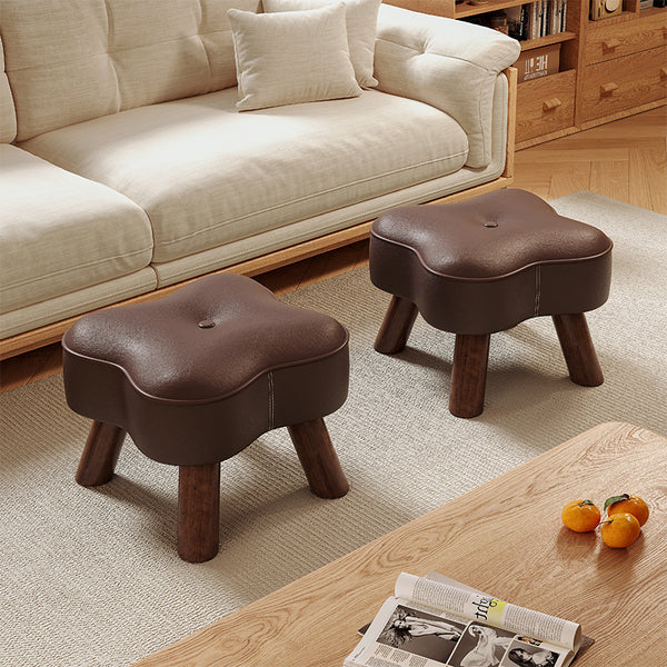 Solid wood small stool Household low stool Sofa stool Coffee table stool Middle ancient ottoman New Chinese shoe changing stool Small bench