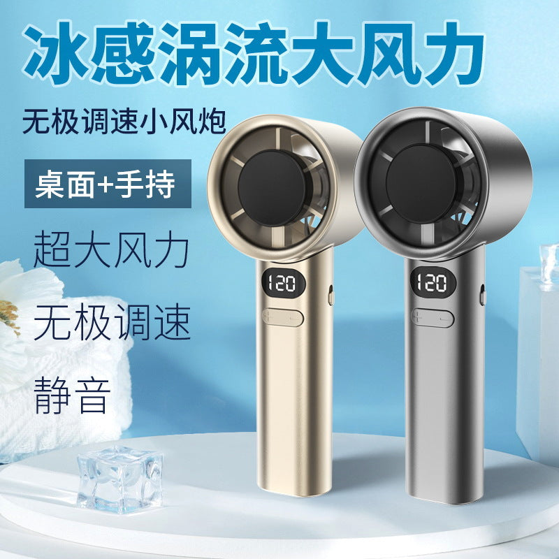 Southeast asia's hottest seller: m11 mini handheld fan - usb rechargeable, digital display, 120-speed turbine high-speed fan
